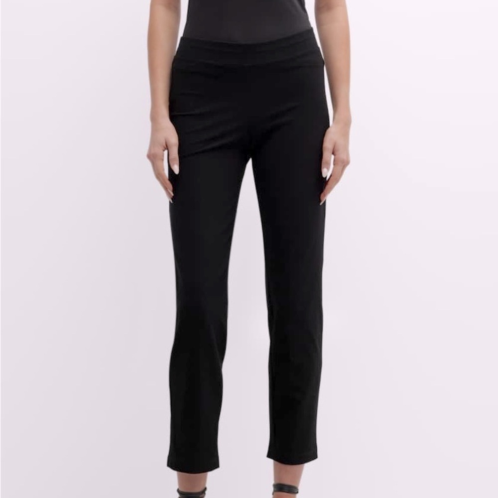 Eileen Fisher‎ Black Missy Washable Stretch Crepe Slim Ankle Pants
